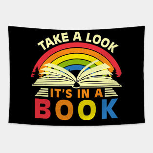 Take a look it's in a book,Reading rainbow Tapestry