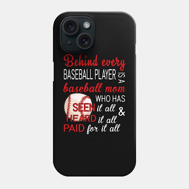 Baseball Mom Softball Player Phone Case by Magic Ball