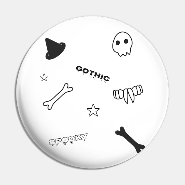 Halloween Pattern Pin by faiiryliite