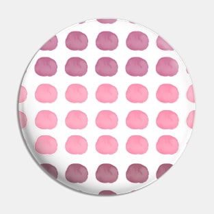 Pink Plum Watercolor Cute Happy Polka Dots Art Pin