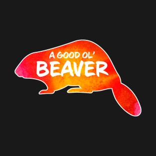 Beaver Critter - Watercolor Background T-Shirt