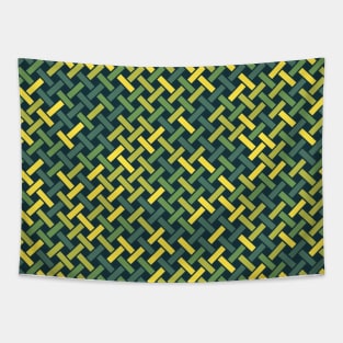 Weave Pattern (Green Yellow) Tapestry