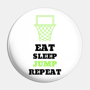 FUNNY Basketball Saying Black Green Pin