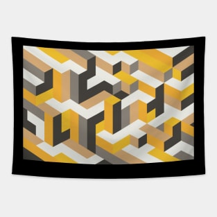 Yellow Brown Pattern Tapestry