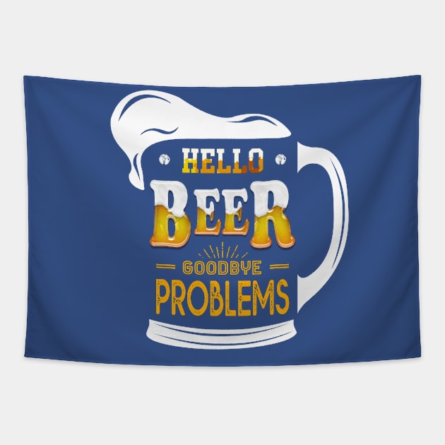 Hello Beer Tapestry by NotoriousMedia