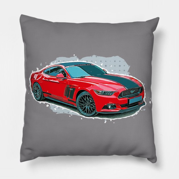 Ford Mustang Muscle-Car Pillow by Joe_Deluxe