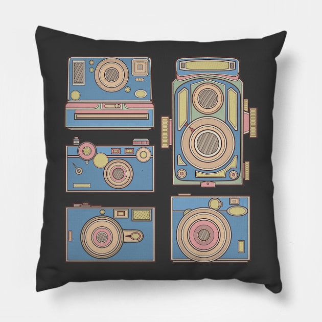 Blue Classic Camera Pillow by milhad