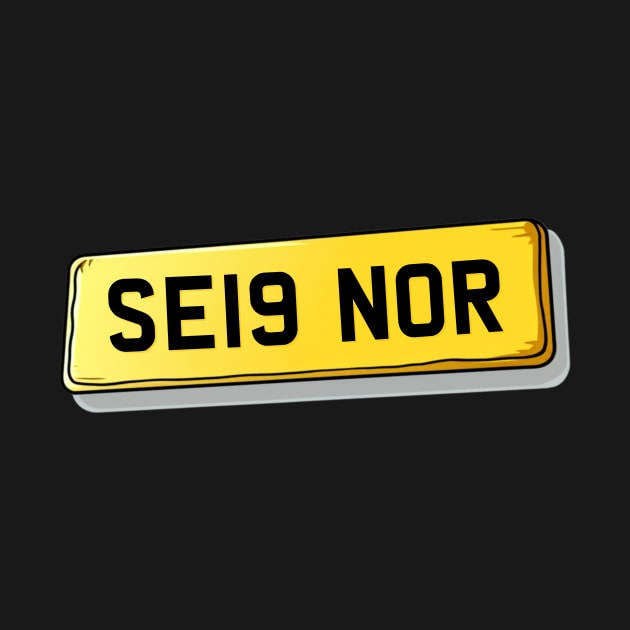 SE19 NOR Upper Norwood Number Plate by We Rowdy