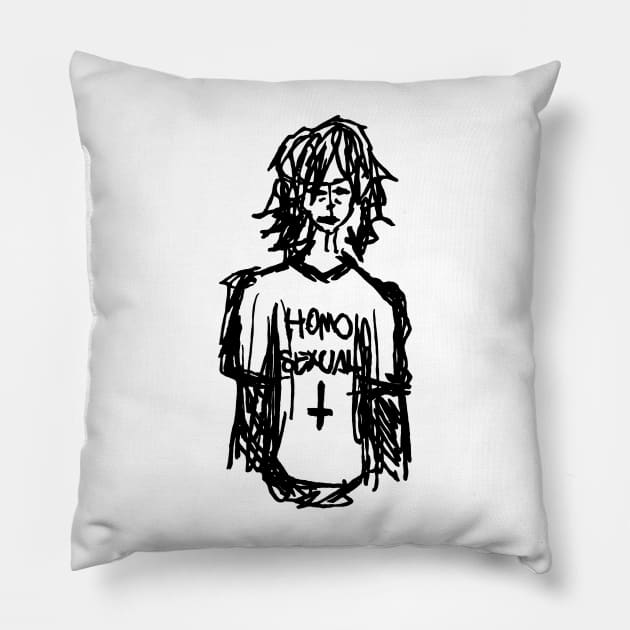 Homosexual Satanist Pillow by JWC