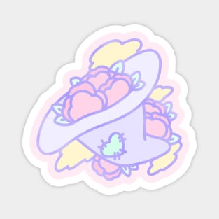 Floral Witches Hat - Pastel Witchcraft Series Magnet