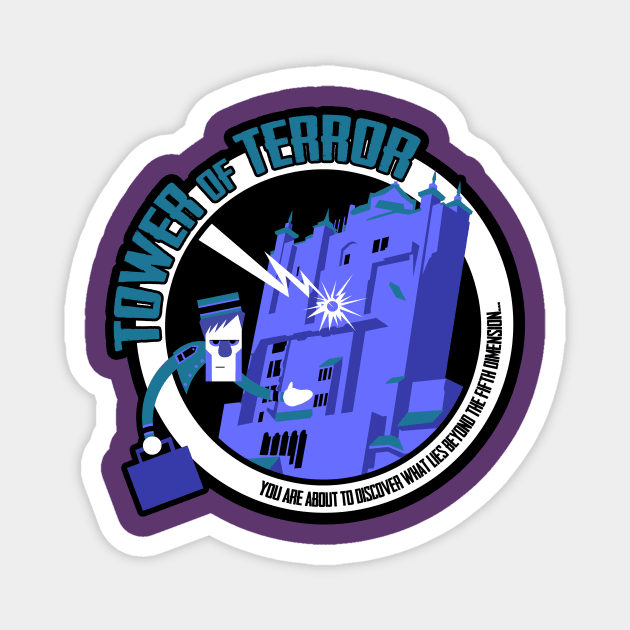 Tower of Terror - Blue Magnet by brodiehbrockie