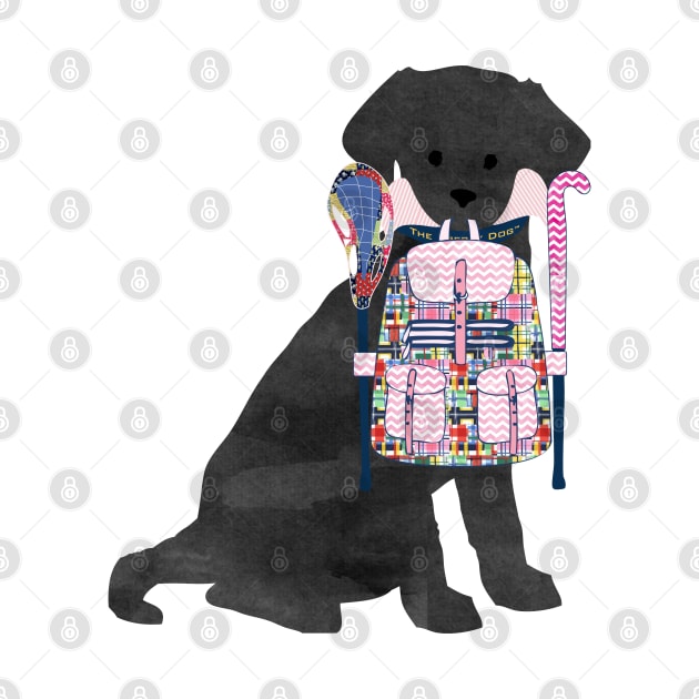 Black Lab Back To School Field Hockey Lacrosse Dog by emrdesigns