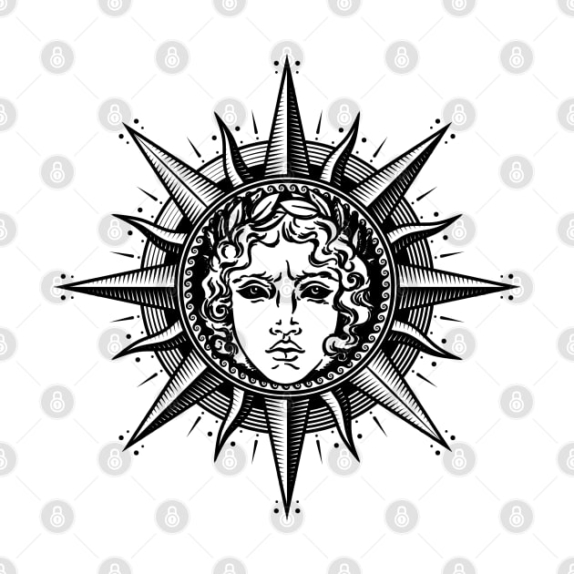 Apollo Sun God Symbol by Nartissima