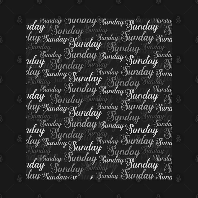 Sunday text graphics pattern by Spinkly