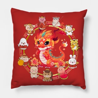 Chinese Lunar New Year Dragon 5 Pillow