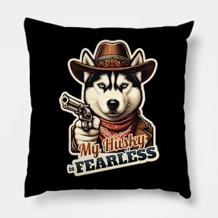 Husky Cowboy Pillow