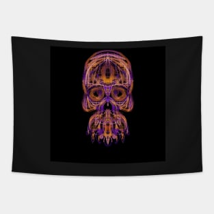 Electroluminated Skull - Synthwave Tapestry