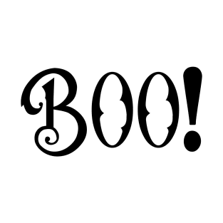 Boo! Retro Vintage Halloween Typography T-Shirt