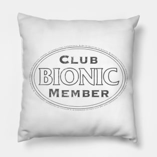 Bionic Club Member in Dark Gray/Distressed Pillow