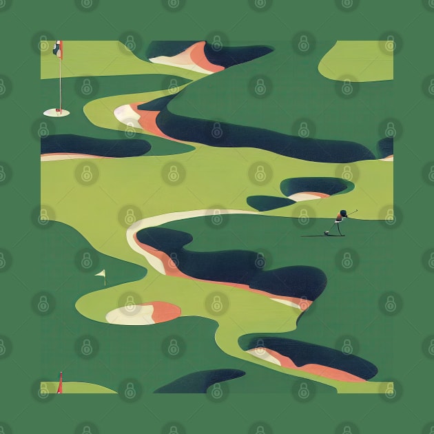 Retro Golf Course with Wes Anderson Colors by Motif Mavens
