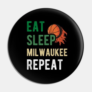 Milwaukee Wisconsin Basketball Vintage Sports Lovers Fans Fear the Deer Gr34k Fr34K Pin