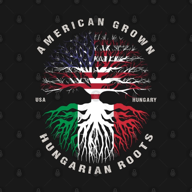 American Grown Hungarian Roots Hungary Flag by heart teeshirt