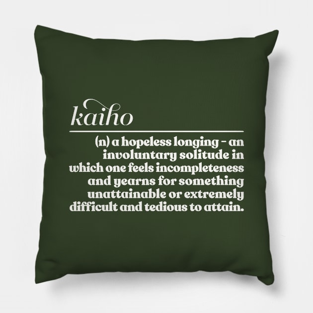 Kaiho / Cute Japanese Phrase Typography Design Pillow by DankFutura