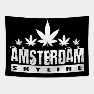 Amsterdam Skyline - Cannabis Tapestry