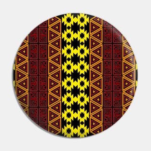 Aztec pattern design red yellow and orange Pin