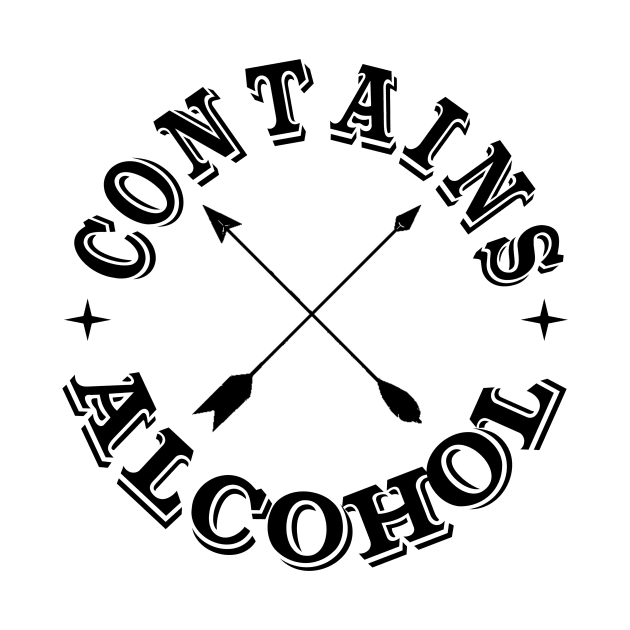 contains alcohol funny drinking logo by pickledpossums