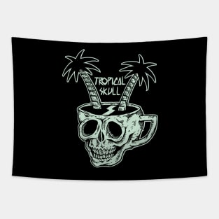 Tropical Skull Tapestry