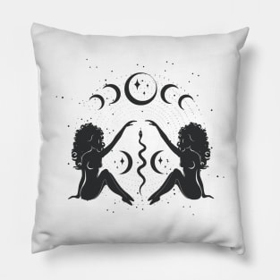 Sitting Sister Moon Goddess Pillow