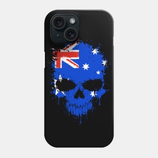 Chaotic Australian Flag Splatter Skull Phone Case