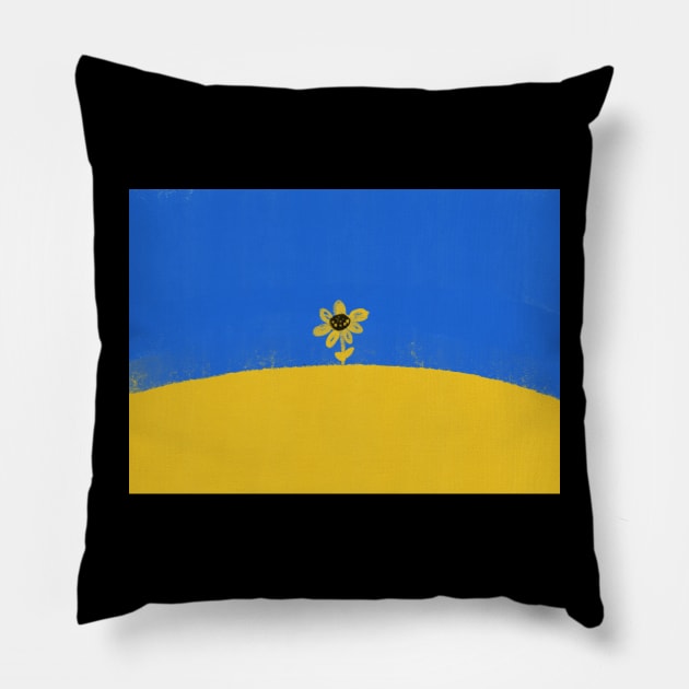 Stay with Ukraine Pillow by Nastya Li