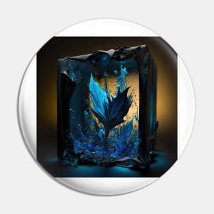 Black and blue abstract digital art Pin