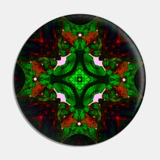 Kaleidoscope symbol of nature in the form of a cross. Aesthetic print Pin