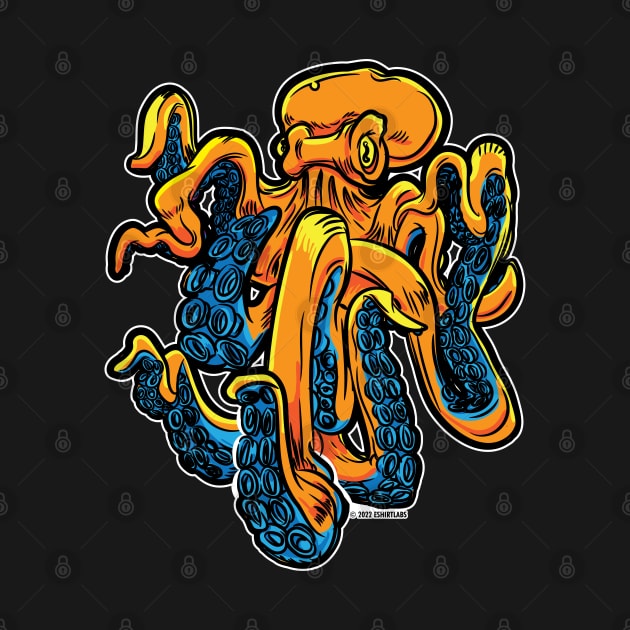 Giant Orange Octopus by eShirtLabs