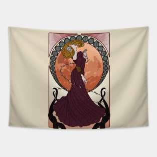 Art Nouveau Bloodborne - Moon Scented Hunter Tapestry