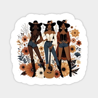 black cowgirl melanin rodeo black history texas Magnet