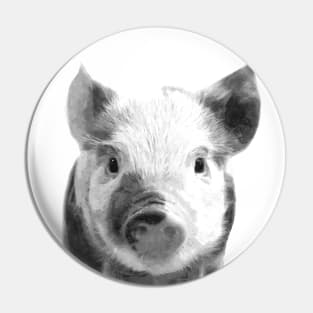 Black and White Pig Pin