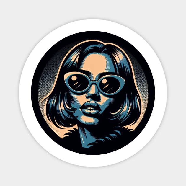 badass comic book girl Magnet by Anthony88
