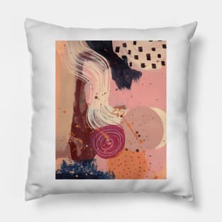 Modern abstract painting, acrylic painting 4 Pillow