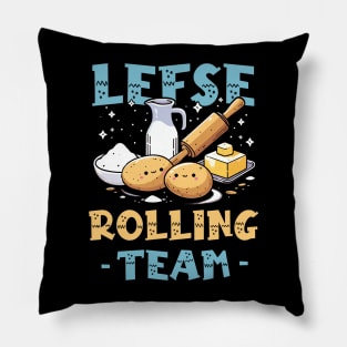 Lefse Rolling Team Pillow