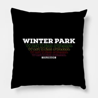 I Love Winter Park Colorado USA Vintage Tshirt Gift Idea Pillow