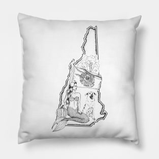 New Hampshire Mermaid Pillow