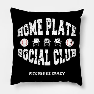 Home Plate Social Club Pitches Be Crazy Baseball Mom Womens Pillow