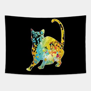 Cool cats cat colorful t-shirt Tapestry