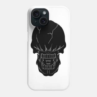 Black Xenomorph Skull Phone Case