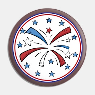 4th of July USA american indpendence Day Pin