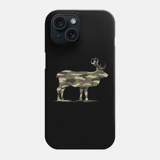 Reindeer in Camouflage Color Hunting On Christmas Phone Case